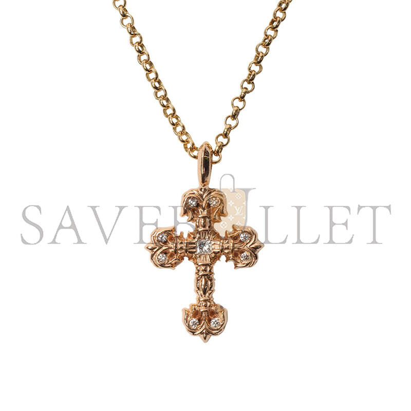 Ch*0me He**ts 22K GOLD FANCY D1am0nd CROSS PENDANT